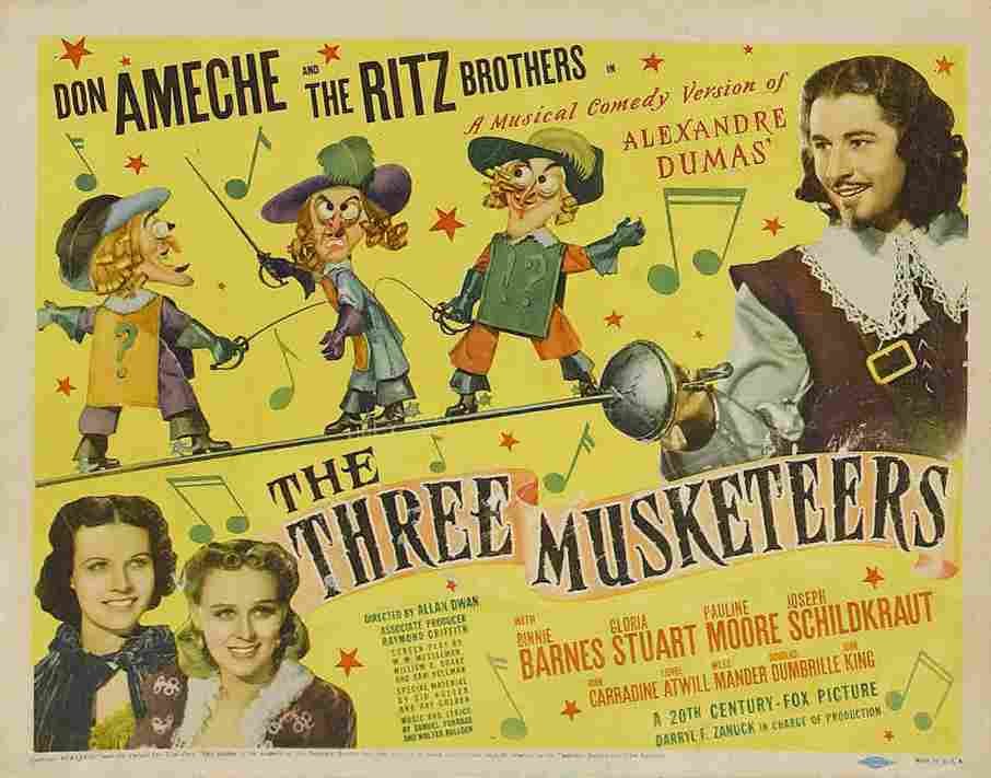  Three Musketeers The 1939 02 film star poster A4 Photo Print