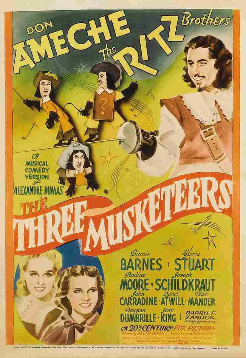  Three Musketeers The 1939 04 film star poster A4 Photo Print