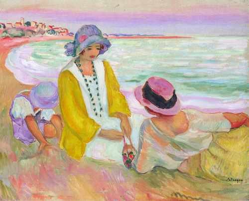Three Young Girls At The Beach A4 Photo Print