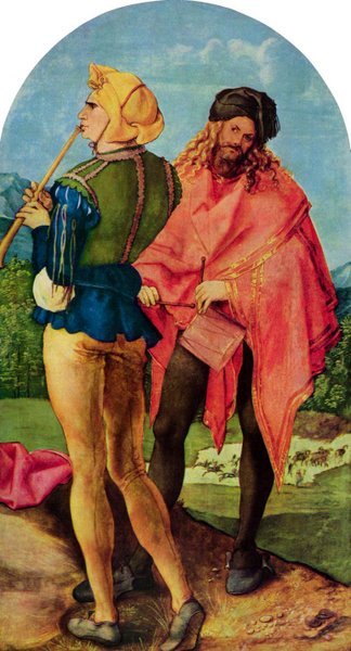 Three altar detail 1 Durer A4 Photo Print