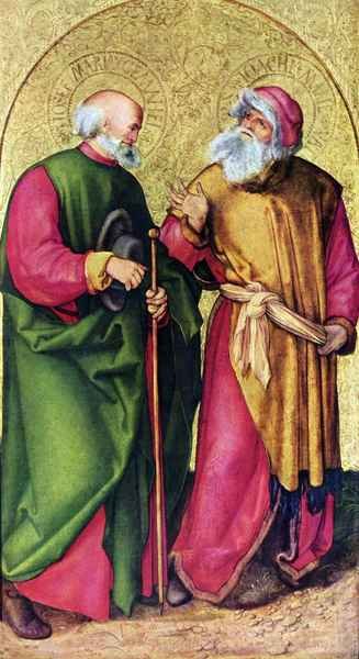 Three altar detail 2 by Durer A4 Photo Print