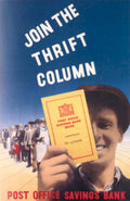 Thrift Column Savings 1930s Vintage Retro Advert Poster