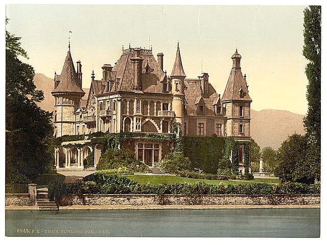 Thun Shadau Castle Bernese Oberland Vintage A4 Photo Print