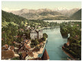 Thun and the Alps Bernese Oberland Vintage A4 Photo Print