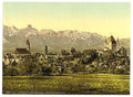 Thun church and castle Bernese Oberland Vintage A4 Photo Print