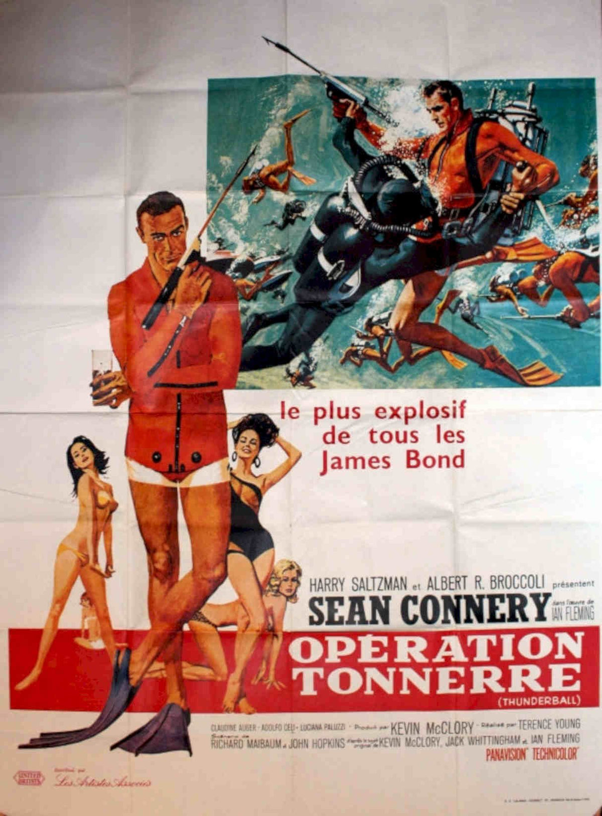 Thunderball Bond Divers Vintage Retro Advert Poster A4 Photo Print
