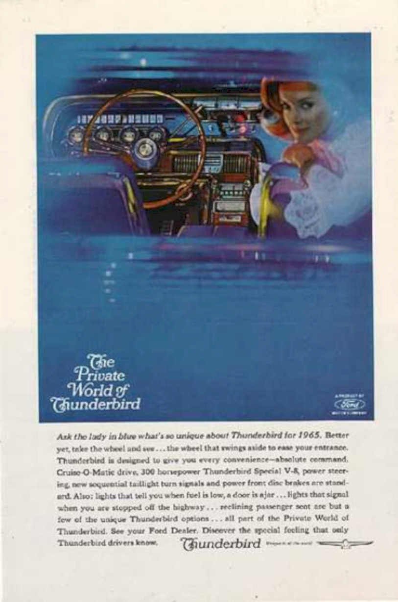 Thunderbird Blue Classic Vintage Retro Advert Ads A4 Photo Print