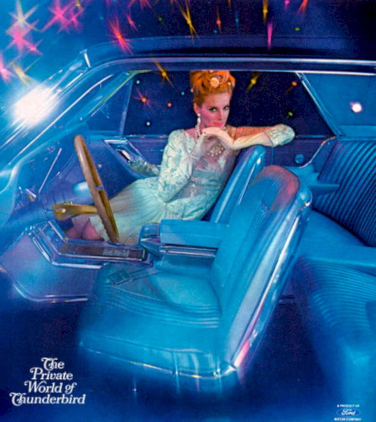 Thunderbird Nebula Blue 1960s Vintage Retro Advert