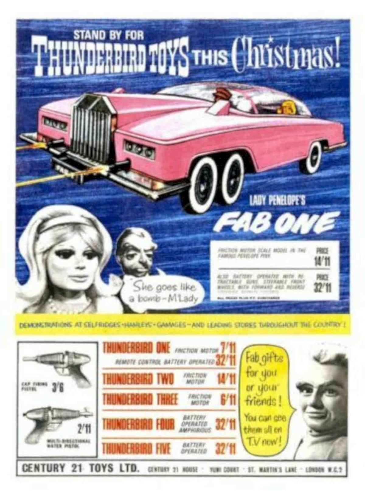 Thunderbird Rolls Royce Vintage Retro Advert Poster A4 Photo Print