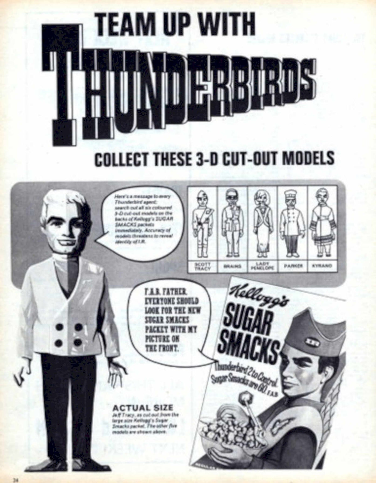 Thunderbirds Sugar Smacks 1960s Vintage Retro Advert