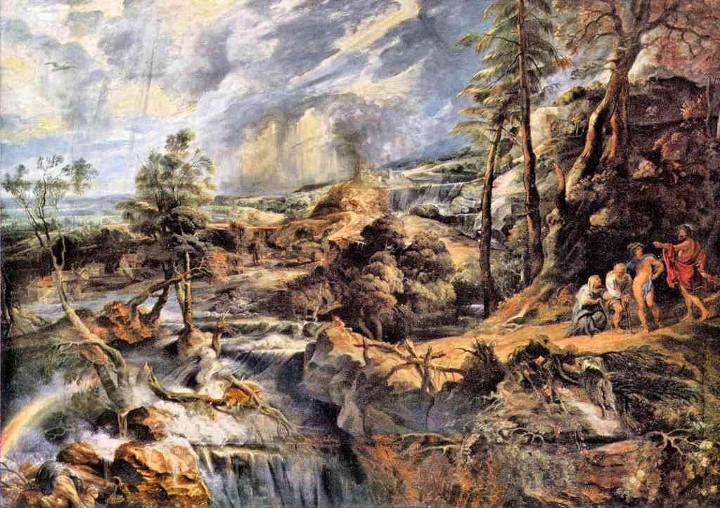 Thunderstorms Landscape With Philemon And Baucis Rubens A4 Photo Print