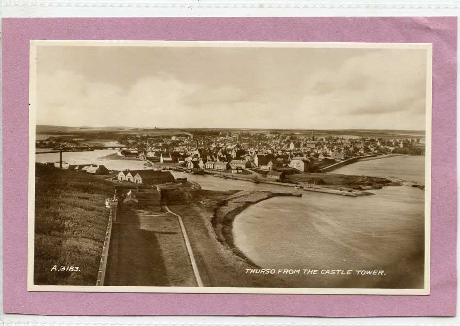 Thurso From The Castle Tower Scotland Vintage A4 Photo Print
