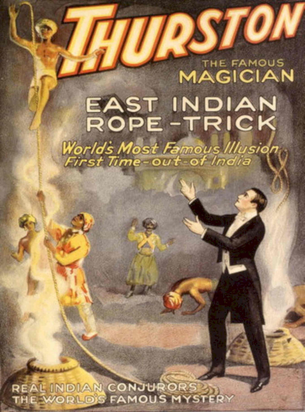 Thurston Rope Trick 2 1930s Vintage Retro Advert Poster