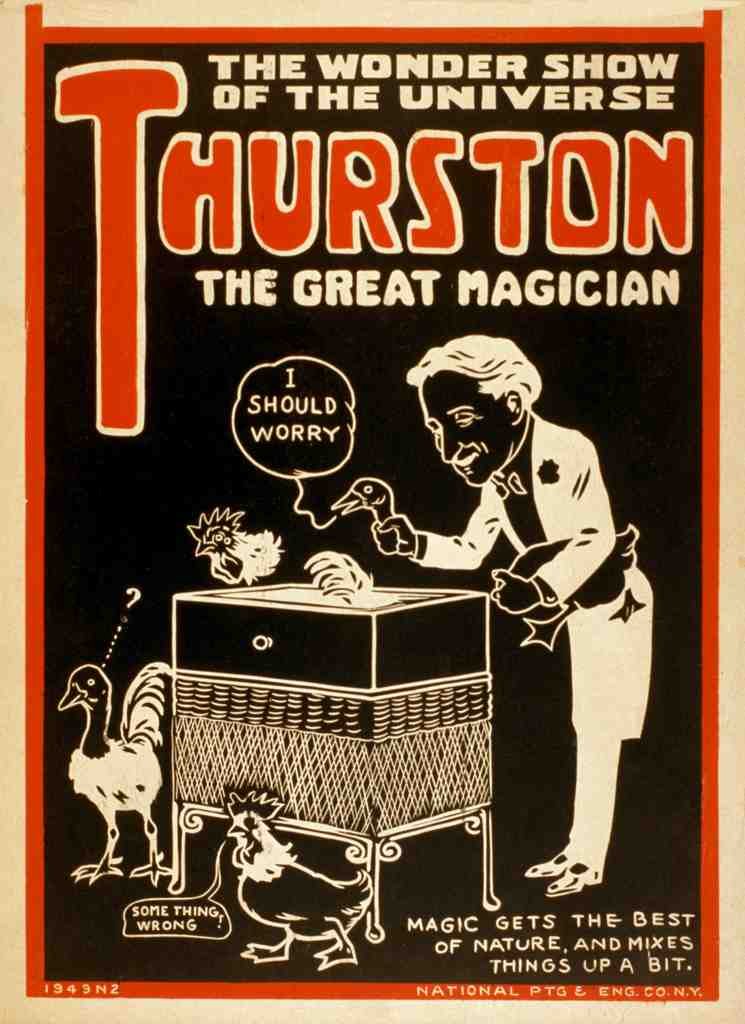 Thurston The Great 1925 Magic Magician Vintage A4 Photo Print