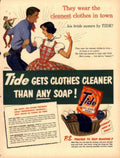 Tide Kitchen Clean 1940s Vintage Retro Advert Poster