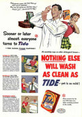 Tide Laundry Scene Vintage Retro Advert Ads A4 Photo Print
