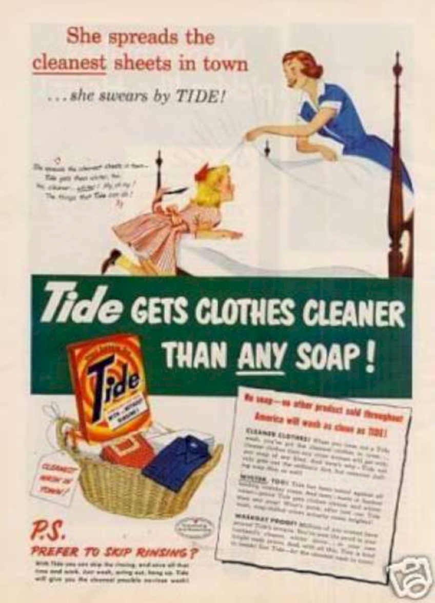 Tide Laundry Sheets Vintage Retro Advert Ads A4 Photo Print