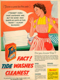 Tide Polka Dress 1950s Vintage Retro Advert Poster