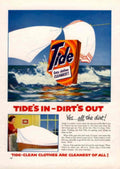 Tide Seascape Clean 1950s Vintage Retro Advert Poster