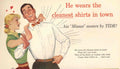 Tide Shirt Cleanest 1950s Vintage Retro Advert Poster