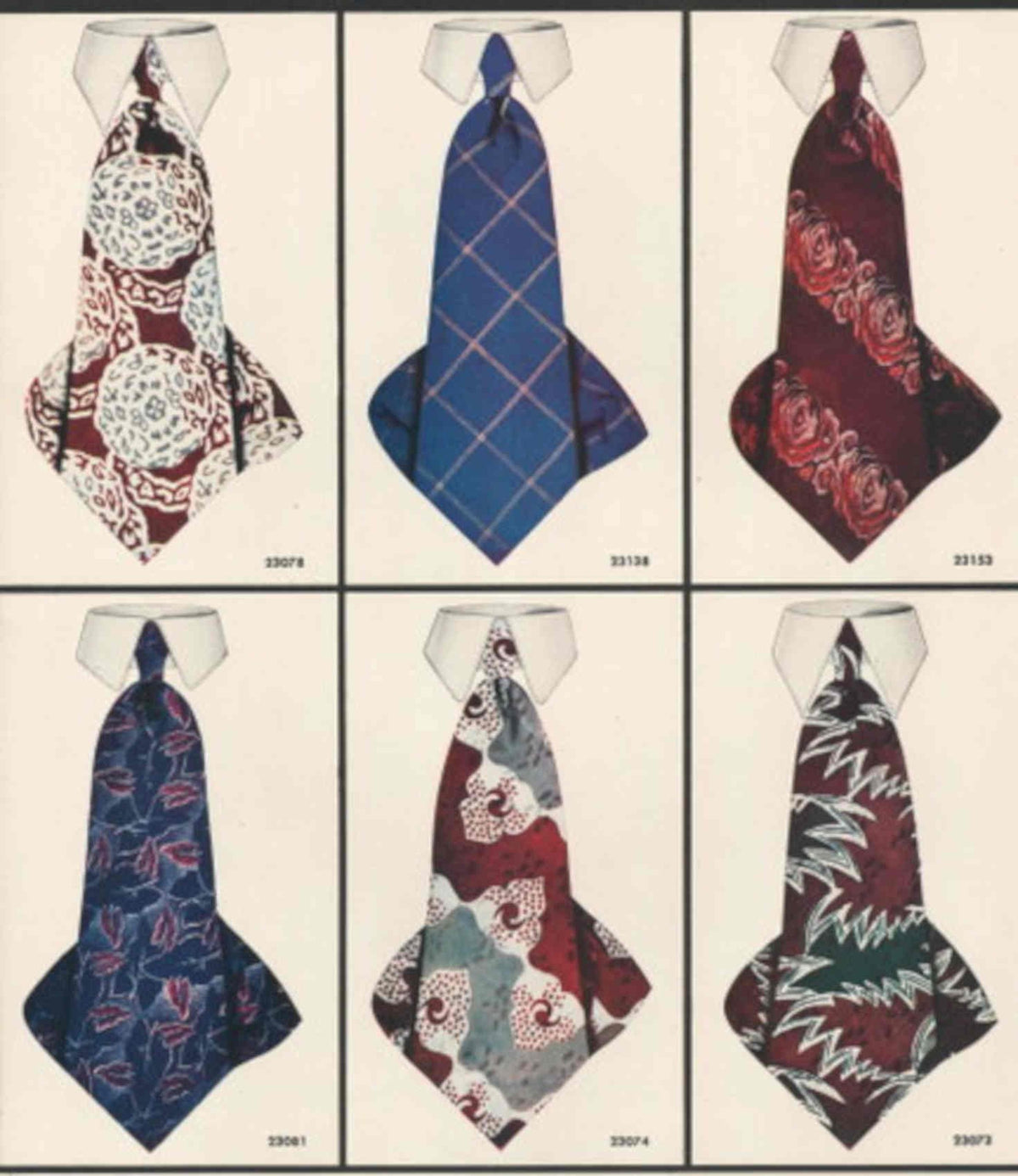 Tie Designs Men 1940s Vintage Retro Advert Poster