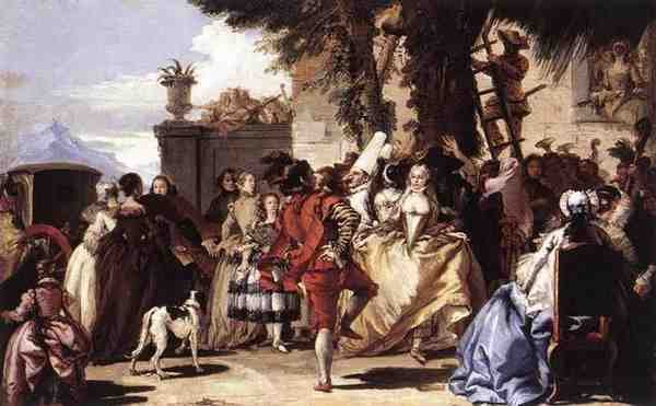Tiepolo Giovanni Domenico Ball In The Country 5 A4 Photo Print