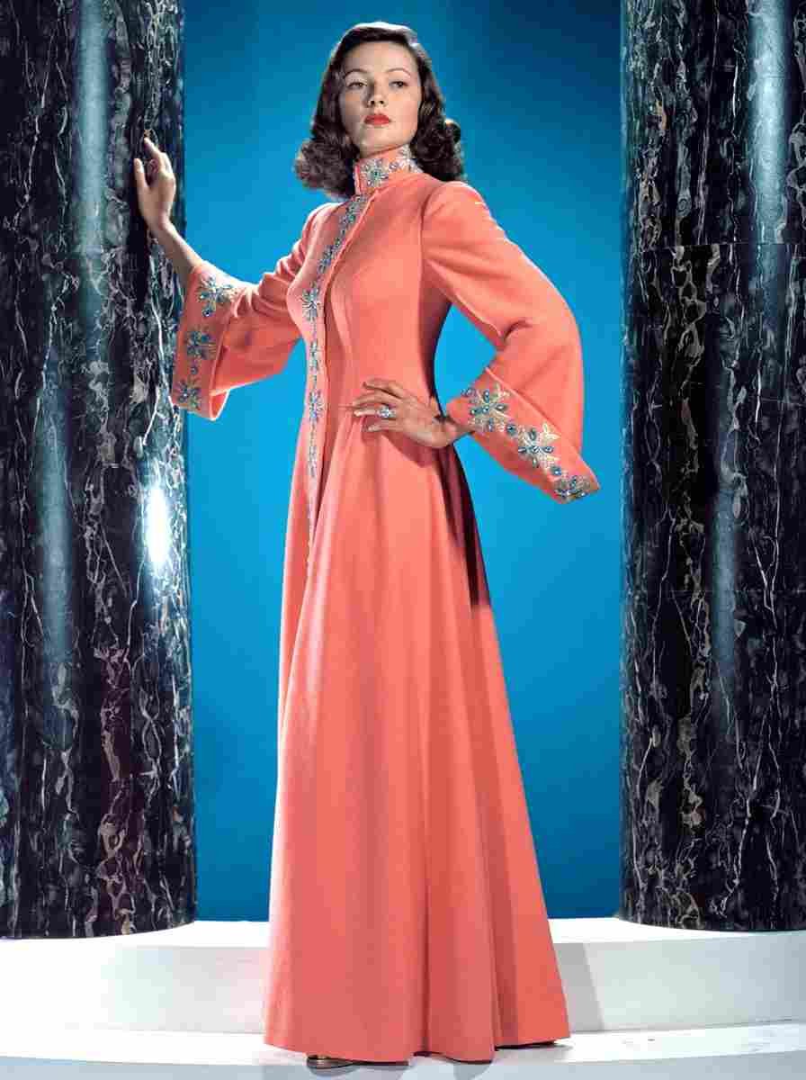 Tierney Gene 10 film star poster A4 Photo Print