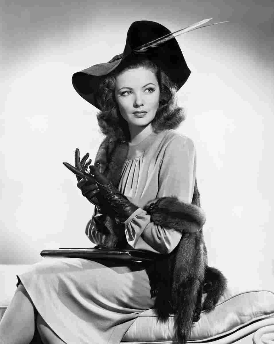 Tierney Gene 13 film star poster A4 Photo Print