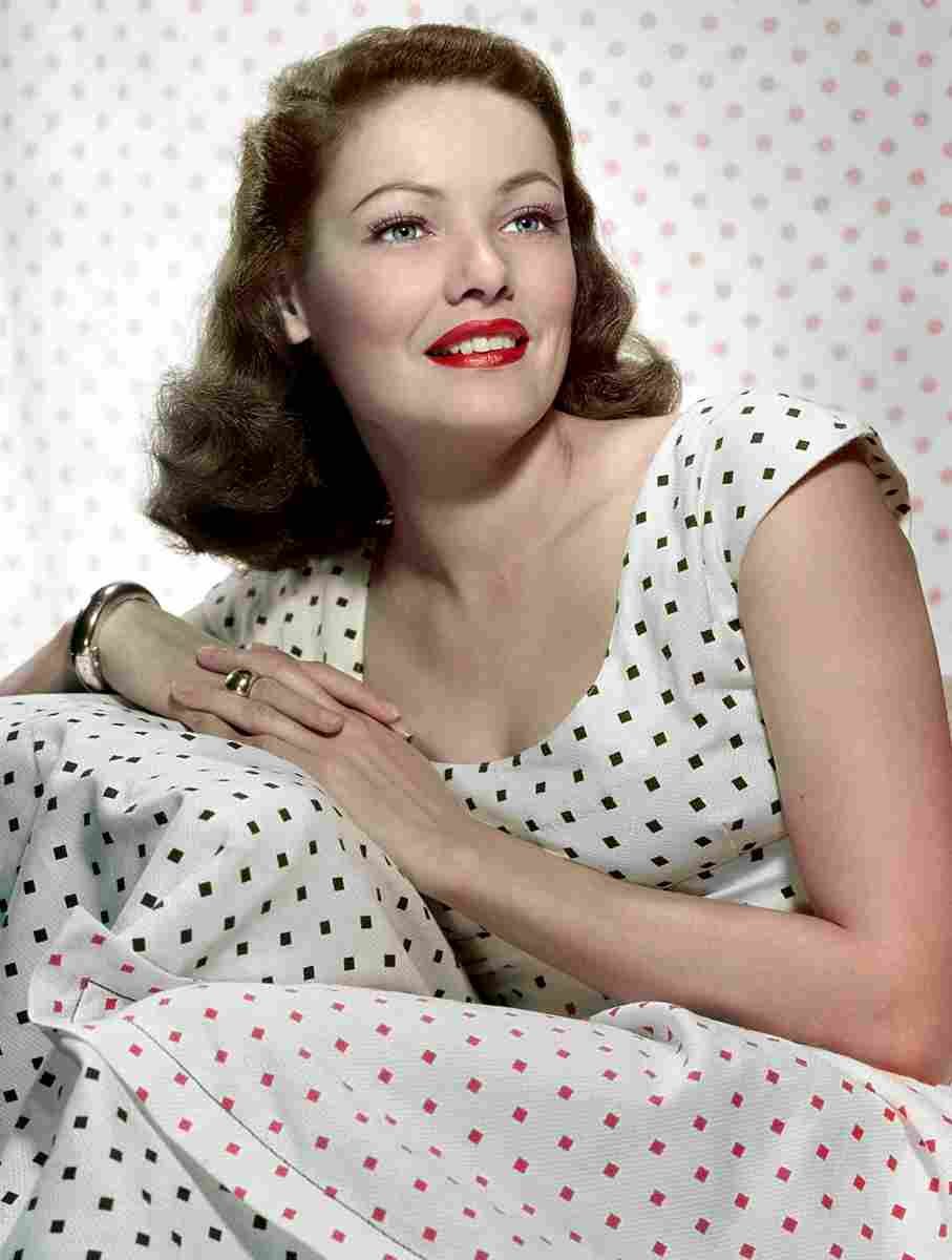 Tierney Gene 14 film star poster A4 Photo Print