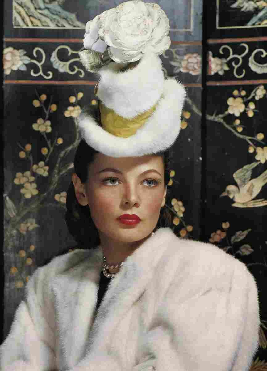 Tierney Gene 2 film star poster A4 Photo Print