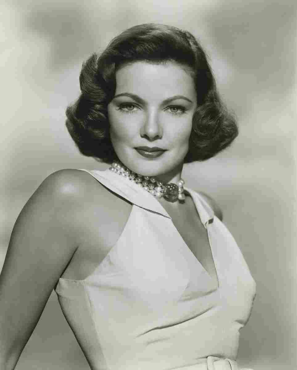 Tierney Gene 3S film star poster A4 Photo Print
