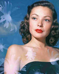 Tierney Gene 5 film star poster A4 Photo Print