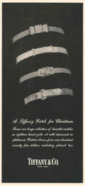 Tiffany Watches Christmas 1940s Vintage Retro Advert Poster