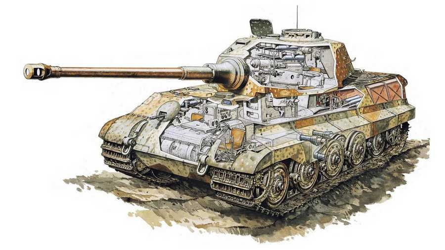 Tiger II cutaway A4 Photo Print
