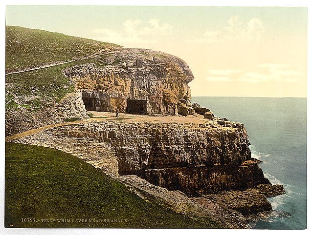 Tilly Whim Caves Swanage Vintage A4 Photo Print