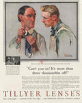 Tillyer Lenses Doctor 1930s Vintage Retro Advert Poster
