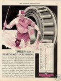 Timken Bearing Fisherman Vintage Retro Advert Ads A4 Photo Print