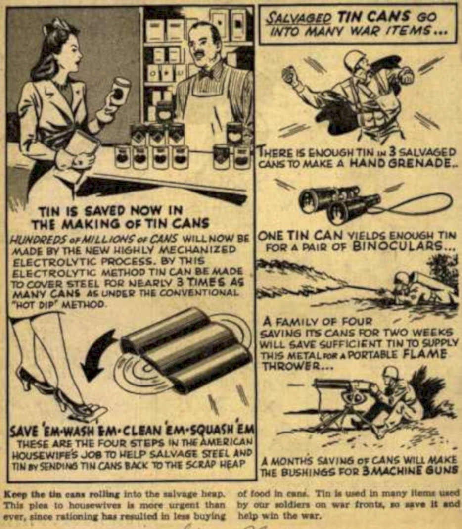 Tin Cans War Vintage Retro Advert Ads A4 Photo Print