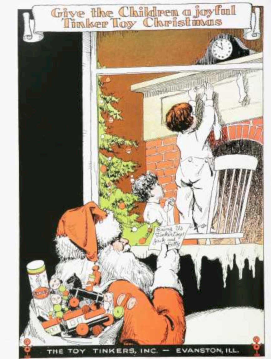 Tinker Toy Christmas Vintage Retro Advert Ads A4 Photo Print
