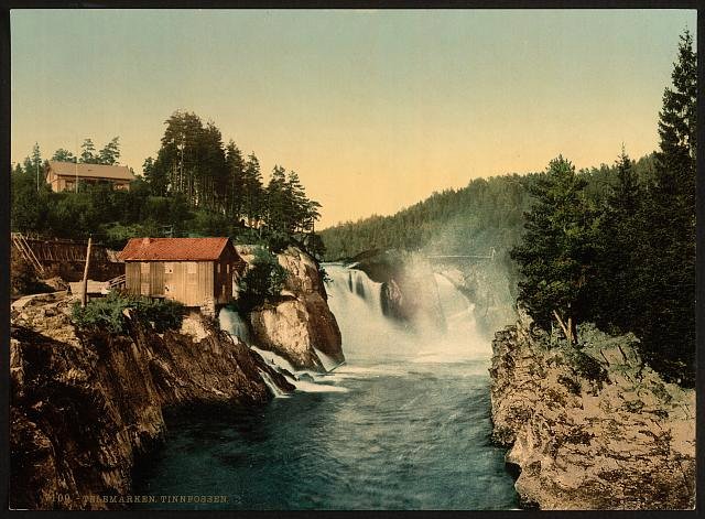Tinnfossen Telemarken Vintage A4 Photo Print