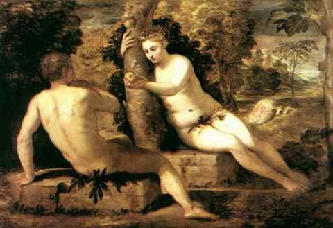 Tintoretto Adam And Eve A4 Photo Print