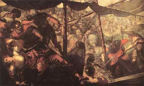 Tintoretto Battle Between Turks And Christians A4 Photo Print