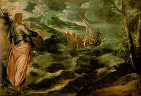 Tintoretto Christ At The Sea Of Galilee A4 Photo Print