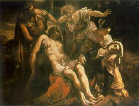 Tintoretto Descent From The Cross A4 Photo Print