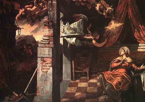 Tintoretto Tintoretto Annunciation A4 Photo Print