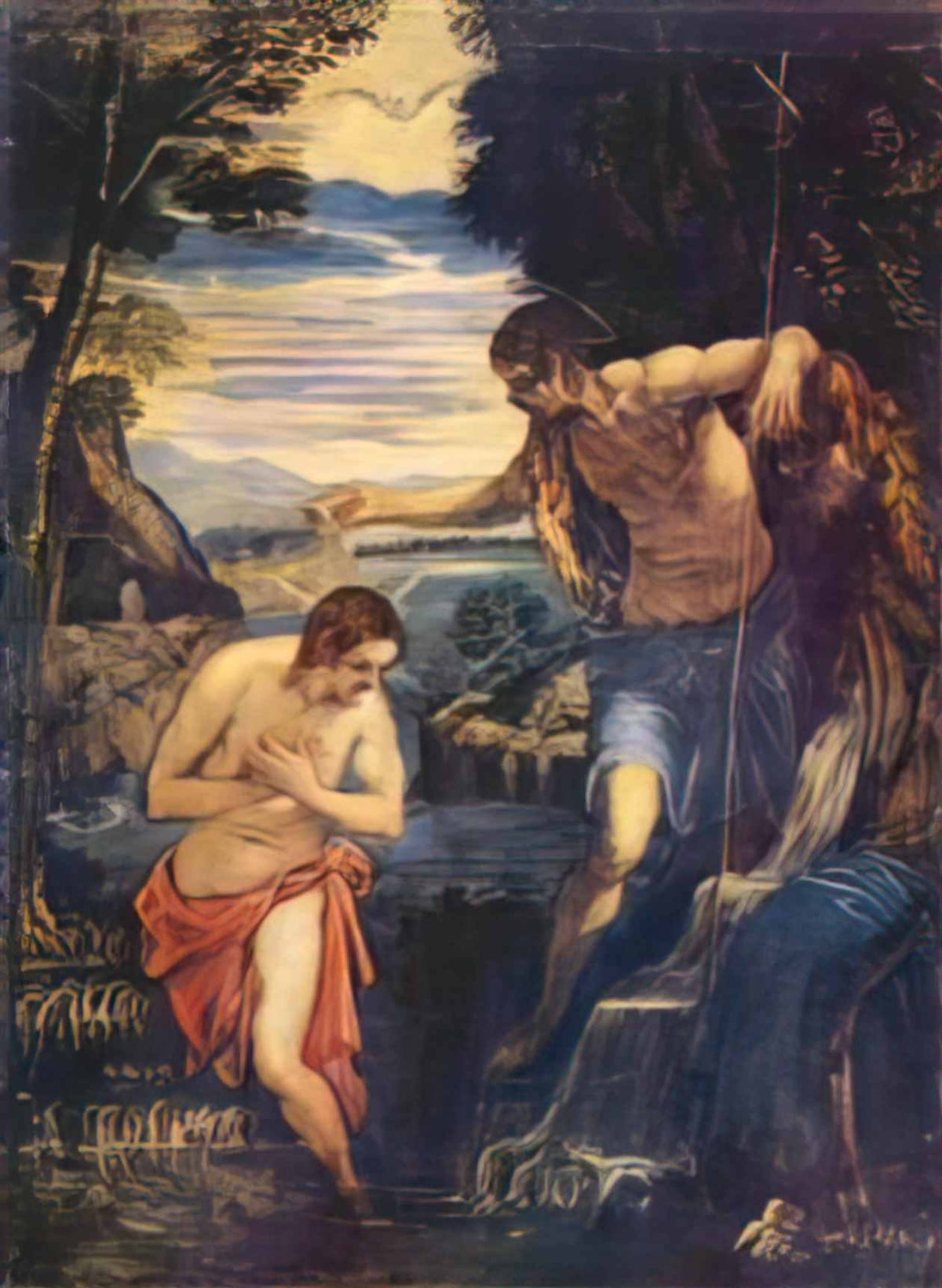 Tintoretto baptism of christ Art A4 Photo Print
