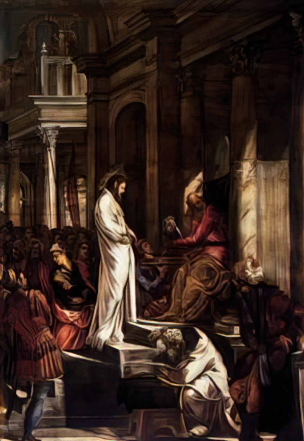 Tintoretto christ before pilate 1567 Art A4 Photo Print