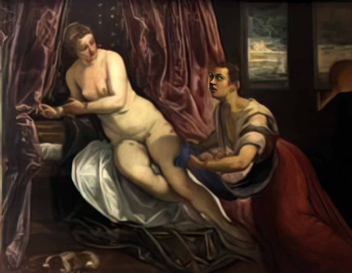 Tintoretto danae 1578 Art A4 Photo Print