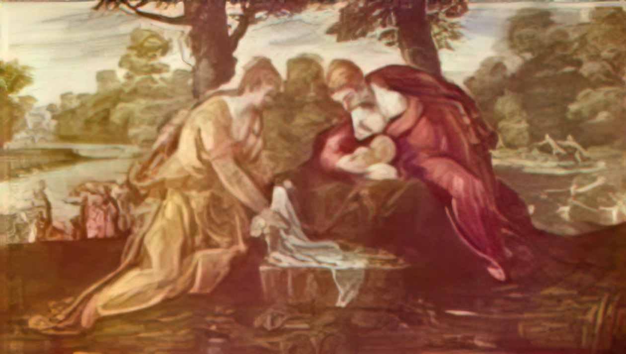 Tintoretto finding of moses Art A4 Photo Print