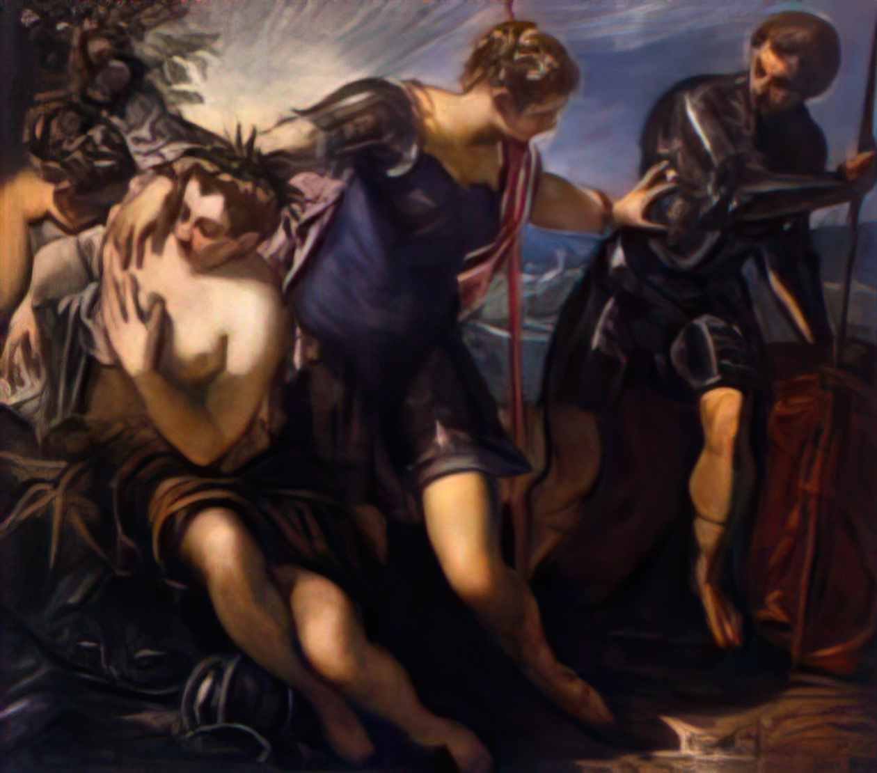 Tintoretto minerva sending away mars from peace and prosperity 1577 Art A4 Photo Print